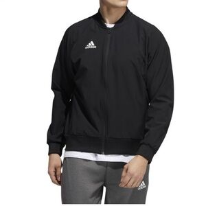 Adidas Black Windbreaker Athletic Jacket